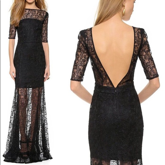 Femme D’Armes Chantilly Lace Bailey Maxi Gown 0 - Picture 4 of 5